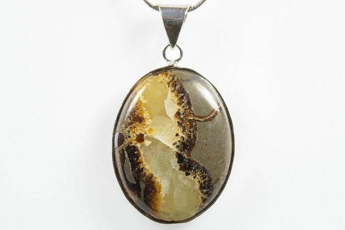Polished Septarian Pendant (Necklace) #346238